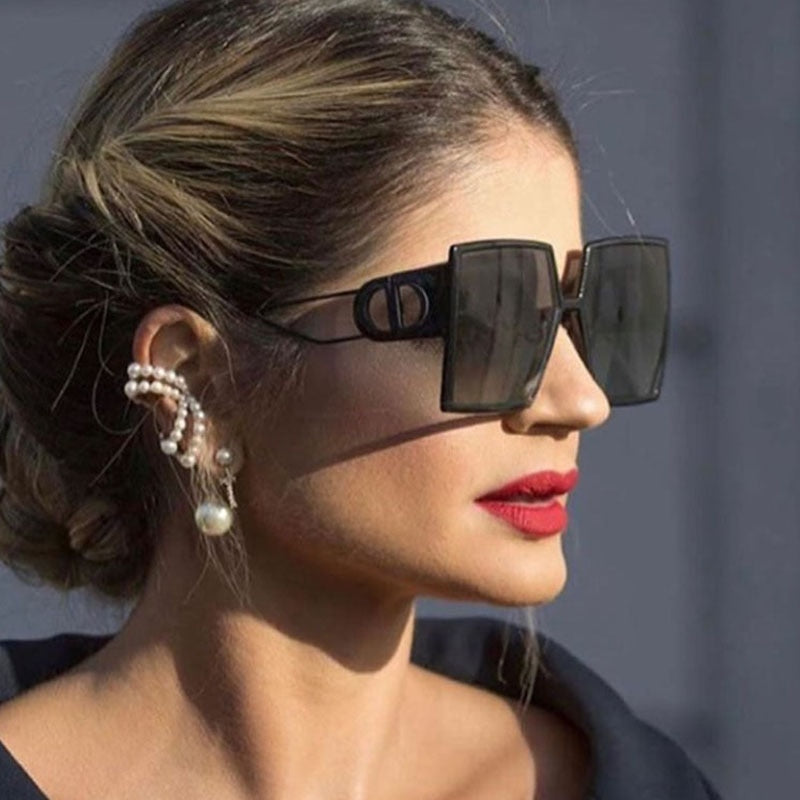 Fashion Square Oversized Glasses Frames Women Luxury Brand