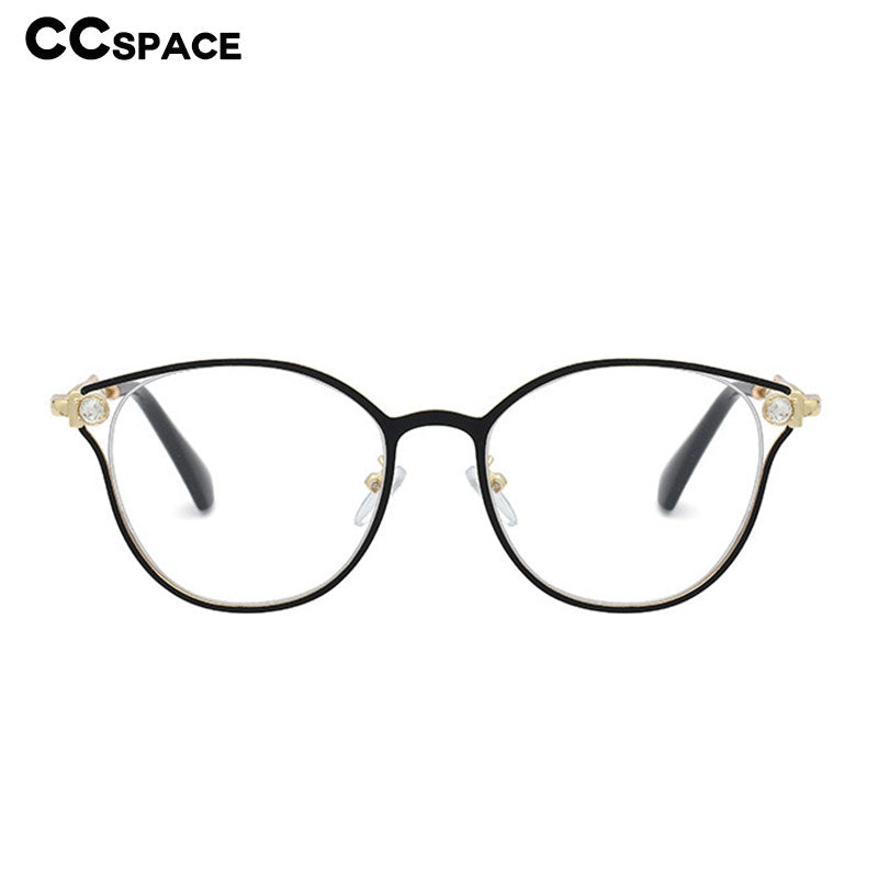 48181 Cat Eye Diamond Anti Blue Light Metal Glasses Frames Men Women O Cinily 1302