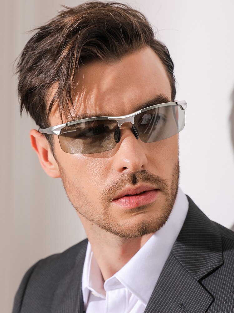 CLLOIO Quality Aluminum Men's Polarized Classic Travel Male Driving Sun  Glasses