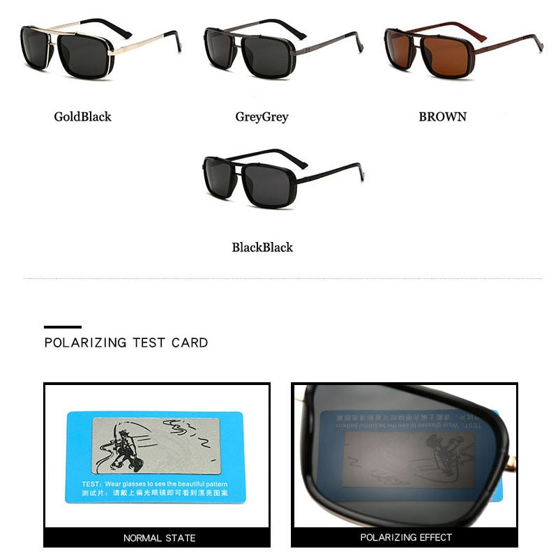 Halley Retro Steampunk Sunglasses Men Polarized Brand Designer Driver –  Cinily