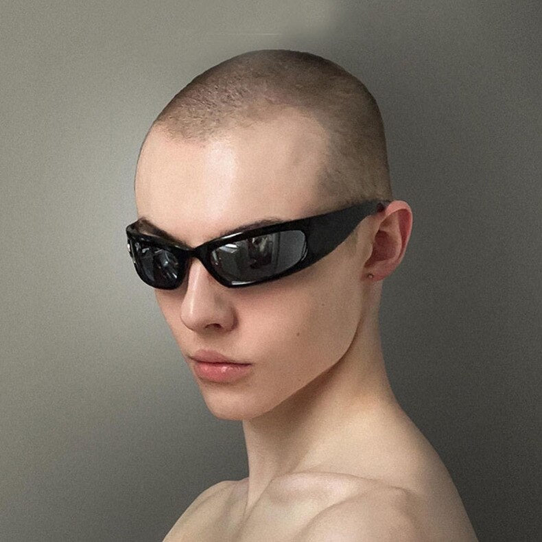 Hip Hop Sport Funny Mirror Sunglasses Men UV400 Cat Eye Goggles Male S –  Cinily