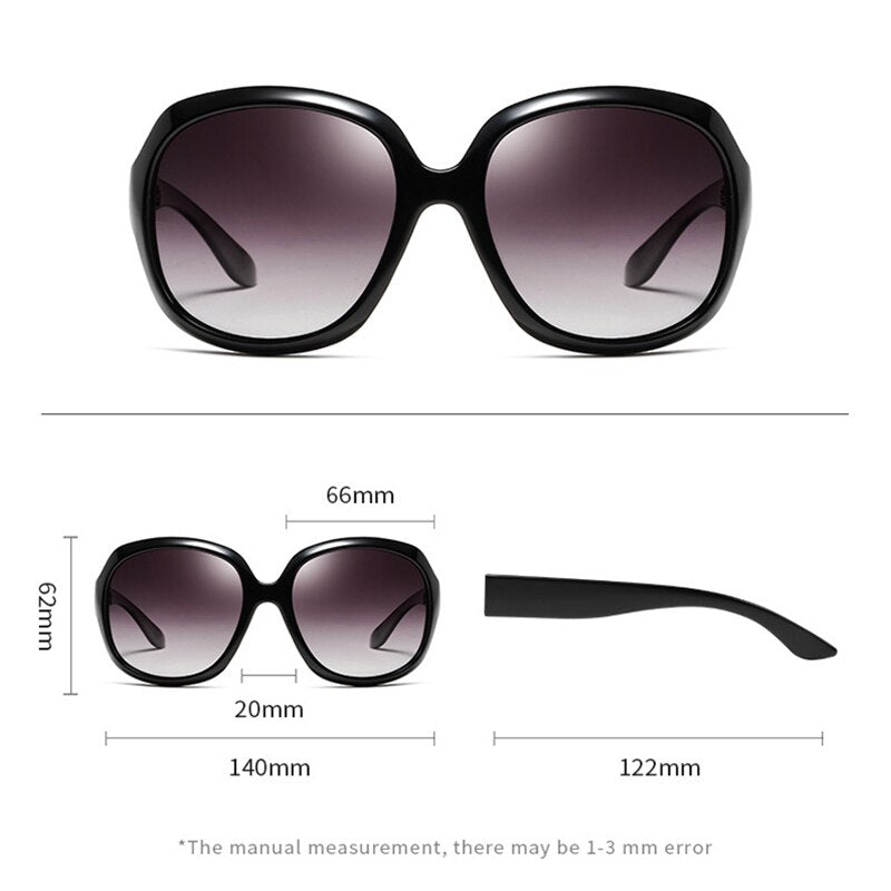 Luxury Brand Women's Oversized Polarized Sunglasses