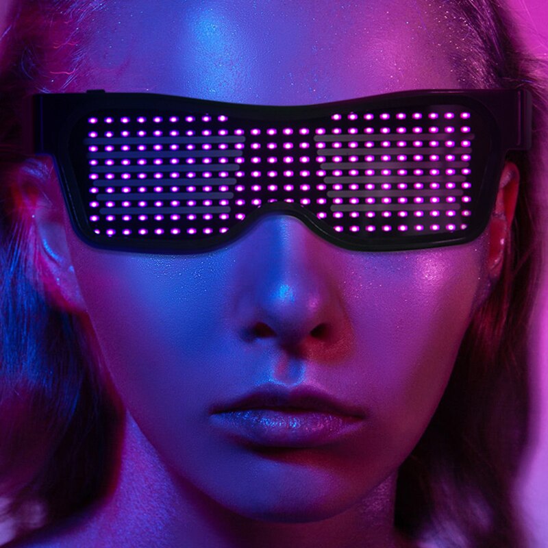 Magic Bluetooth LED Party Glasses DJ Light Up Shades Flashing Rave Wed –  Cinily