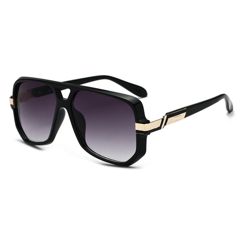 Male Flat Top Sunglasses Men Brand Square Shades UV400 Gradient