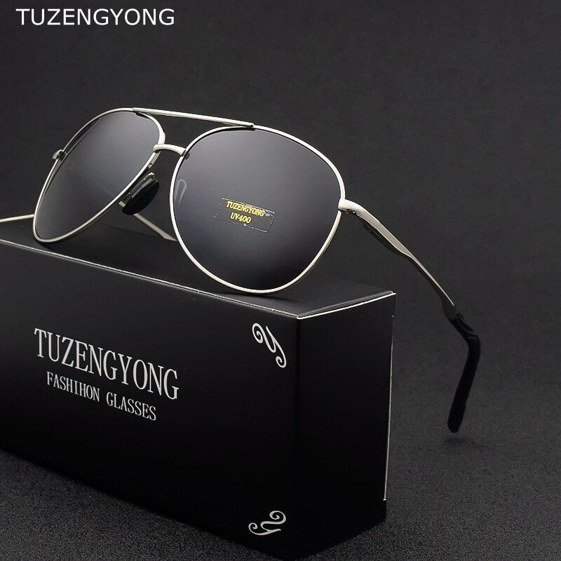 TUZENGYONG 2023 Brand Alloy Men's Sunglasses Polarized UV400 Lens Sun –  Cinily