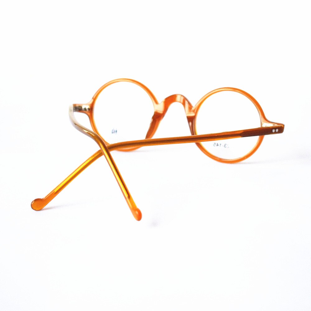 38mm Small Round Vintage Eyeglass Frames Acetate Rx-able Spectacles Glasses  