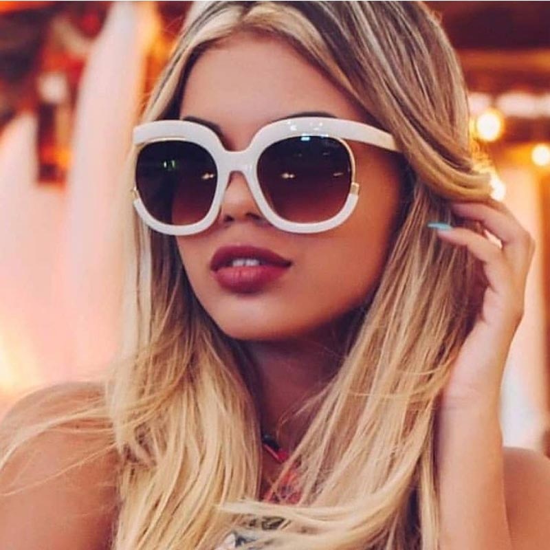 Square Sunglasses Cool Irregular One Big Frame Bungee Glasses Street P –  Cinily