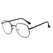 Load image into Gallery viewer, 0 -1.0 -1.5 -2.0 To -6 Polygon Myopia Glasses Finished Women Men Retro Student Diopter Spectacles Prescription Black/Gold Frame