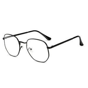 0 -1.0 -1.5 -2.0 To -6 Polygon Myopia Glasses Finished Women Men Retro Student Diopter Spectacles Prescription Black/Gold Frame