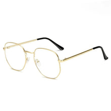 Load image into Gallery viewer, 0 -1.0 -1.5 -2.0 To -6 Polygon Myopia Glasses Finished Women Men Retro Student Diopter Spectacles Prescription Black/Gold Frame