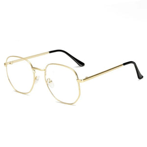 0 -1.0 -1.5 -2.0 To -6 Polygon Myopia Glasses Finished Women Men Retro Student Diopter Spectacles Prescription Black/Gold Frame