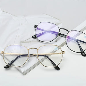 0 -1.0 -1.5 -2.0 To -6 Polygon Myopia Glasses Finished Women Men Retro Student Diopter Spectacles Prescription Black/Gold Frame