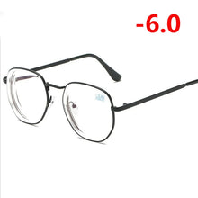 Load image into Gallery viewer, 0 -1.0 -1.5 -2.0 To -6 Polygon Myopia Glasses Finished Women Men Retro Student Diopter Spectacles Prescription Black/Gold Frame