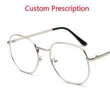 Load image into Gallery viewer, 0 -1.0 -1.5 -2.0 To -6 Polygon Myopia Glasses Finished Women Men Retro Student Diopter Spectacles Prescription Black/Gold Frame