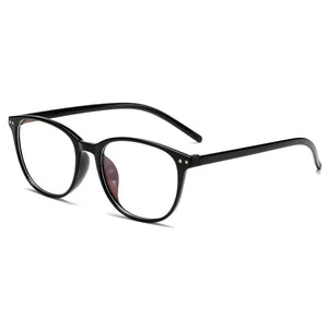 0 -1 -1.5 -2 -2.5 -3 -3.5 -4 -4.5 -5.0 -5.5 -6.0 Classic Rivets Myopia Glasses With Degree Women Men Black Glasses Frame