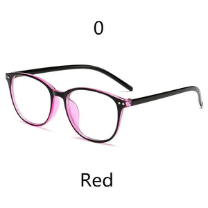 0 -1 -1.5 -2 -2.5 -3 -3.5 -4 -4.5 -5.0 -5.5 -6.0 Classic Rivets Myopia Glasses With Degree Women Men Black Glasses Frame