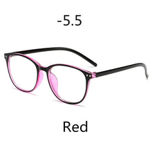 Carica l&#39;immagine nel visualizzatore di Gallery, 0 -1 -1.5 -2 -2.5 -3 -3.5 -4 -4.5 -5.0 -5.5 -6.0 Classic Rivets Myopia Glasses With Degree Women Men Black Glasses Frame