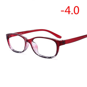 -1.0 -1.5 -2.0 -2.5 -3.0 -3.5 -4.0 Finished Myopia Glasses Women Men Short-sight Eyewear Black and Pink Frame Myopic Eye Glasse