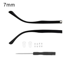 1 Pair Eyeglasses Temple Arm Flat Teeth TR90 Anti-Slip Eyeglasses Replacement Leg Eyewear Frames Accessories Glasses Repair Tool