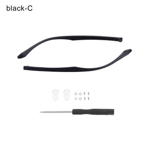 1 Pair Eyeglasses Temple Arm Flat Teeth TR90 Anti-Slip Eyeglasses Replacement Leg Eyewear Frames Accessories Glasses Repair Tool