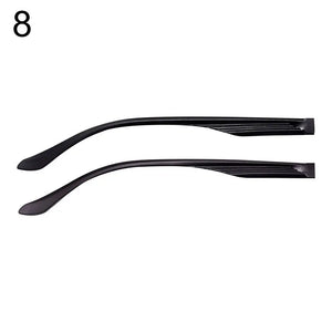 1 Pair Eyeglasses Temple Arm Flat Teeth TR90 Anti-Slip Eyeglasses Replacement Leg Eyewear Frames Accessories Glasses Repair Tool