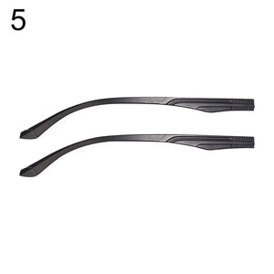 1 Pair Eyeglasses Temple Arm Flat Teeth TR90 Anti-Slip Eyeglasses Replacement Leg Eyewear Frames Accessories Glasses Repair Tool