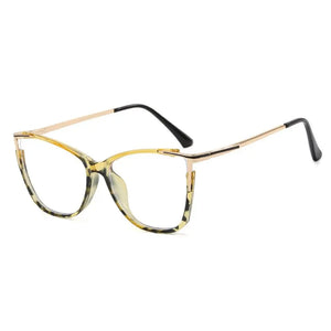 1Pc New Women Anti Light Blue Cat Eye Glasses Frame Retro Hight Quality Luxury Optical Computer Reading Eyeglasses