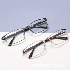 Trend Reading Glasses Reading Glasses Men and Women  Half Frame Diopters Business Office Men Reading Glasses