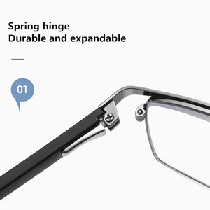 Trend Reading Glasses Reading Glasses Men and Women  Half Frame Diopters Business Office Men Reading Glasses