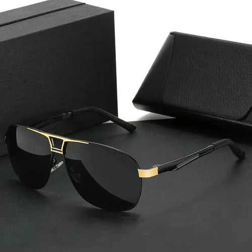 Men Polarized Sunglasses Oval Shape Alloy Frame Shade Eyewear Play Ourders Drive UV400 Sun Glass