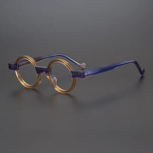 Load image into Gallery viewer, Vintage Spliced Acetate Frame Myopia Optical Reading Eyeglass Classical Round Hand Craft Women Man