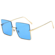 Load image into Gallery viewer, 2023 New Lady Oversize Half Frame Metal Square Sunglasses Women Luxury Eyewear oculos de sol feminino Sun Glasses UV400