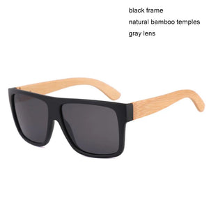 men women big frame PC bamboo sunglasses polarized UV400  sun glasses