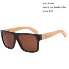 Load image into Gallery viewer, men women big frame PC bamboo sunglasses polarized UV400  sun glasses