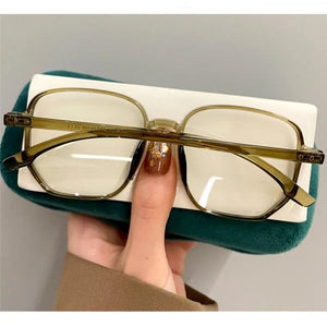 2024 Vintage Computer Eyeglasses Square Women Transparent Glasses Men Optical Myopia Plastic Spectacles Eyewear Frame