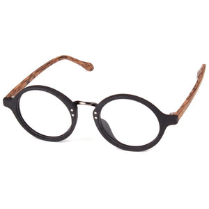 45mm Wood Frame Round Optical Handmade Vintage Retro Eyeglass Frames Spectacles RX