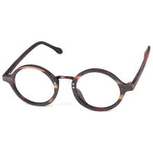 Load image into Gallery viewer, 45mm Wood Frame Round Optical Handmade Vintage Retro Eyeglass Frames Spectacles RX