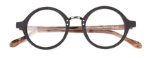 Load image into Gallery viewer, 45mm Wood Frame Round Optical Handmade Vintage Retro Eyeglass Frames Spectacles RX