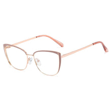 Load image into Gallery viewer, 48286 Cat Eye Anti Blue Light Optical Glasses Frames Metal Women Men TR90  Computer Eyeglasses