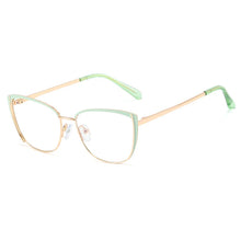 Load image into Gallery viewer, 48286 Cat Eye Anti Blue Light Optical Glasses Frames Metal Women Men TR90  Computer Eyeglasses