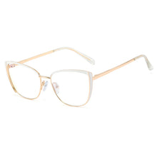 Load image into Gallery viewer, 48286 Cat Eye Anti Blue Light Optical Glasses Frames Metal Women Men TR90  Computer Eyeglasses