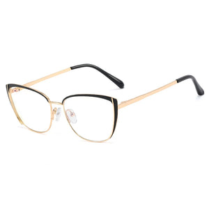 48286 Cat Eye Anti Blue Light Optical Glasses Frames Metal Women Men TR90  Computer Eyeglasses