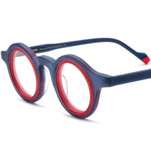 Load image into Gallery viewer, 56916  Scrub Colorful Acetate Glasses Frame Lady Colorful Round Clear Eyewear Men Anti Blue Light Computer Glasses