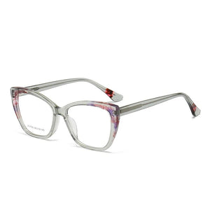 56940 Retro Acetate Spectacle Frame Lady   Spring Hinge Prescription Spectacles Frame Universal Square Glasses Frame