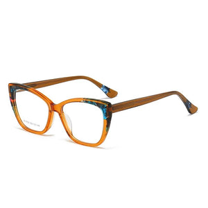 56940 Retro Acetate Spectacle Frame Lady   Spring Hinge Prescription Spectacles Frame Universal Square Glasses Frame