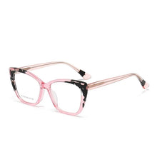 Load image into Gallery viewer, 56940 Retro Acetate Spectacle Frame Lady   Spring Hinge Prescription Spectacles Frame Universal Square Glasses Frame