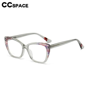 56940 Retro Acetate Spectacle Frame Lady   Spring Hinge Prescription Spectacles Frame Universal Square Glasses Frame