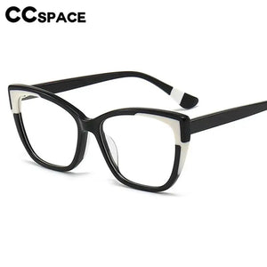 56940 Retro Acetate Spectacle Frame Lady   Spring Hinge Prescription Spectacles Frame Universal Square Glasses Frame