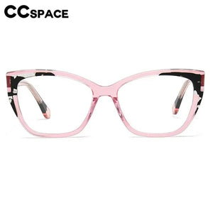 56940 Retro Acetate Spectacle Frame Lady   Spring Hinge Prescription Spectacles Frame Universal Square Glasses Frame