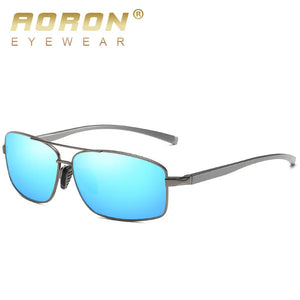 AORON Classic Retro Mens Polarized Sunglasses Men Rectangle Sun Glasses Aluminum Frame Sunglasses Men UV400